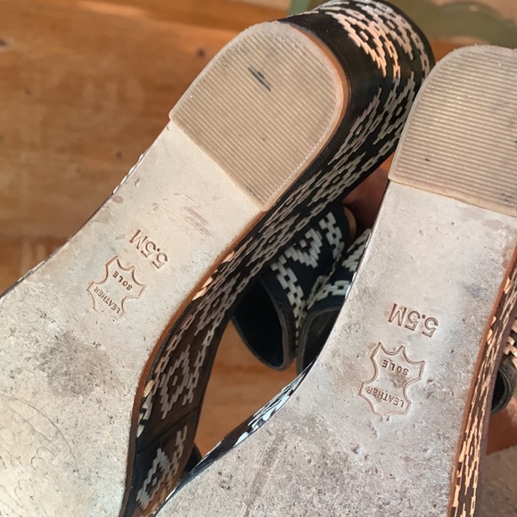 🌺 RARE Tory Burch leather wedge sandals - Picture 5 of 5